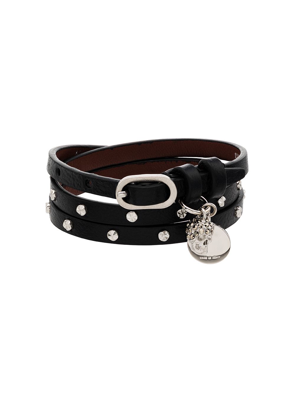 Alexander McQueen wraparound studded bracelet - Black von Alexander McQueen