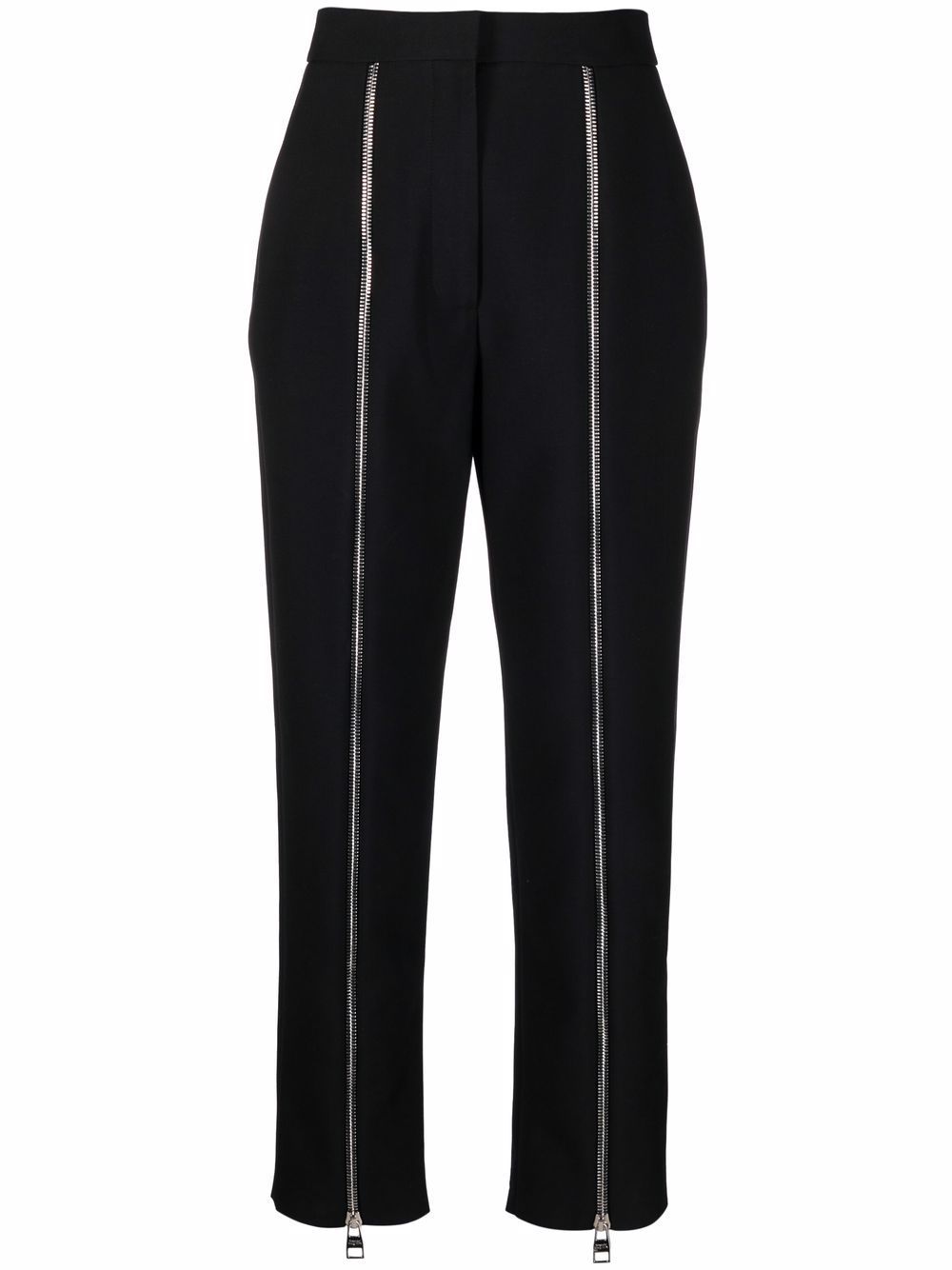 Alexander McQueen zip-detail-high-waisted trousers - Black von Alexander McQueen