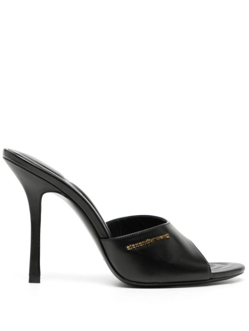 Alexander Wang 110mm open-toe leather mules - Black von Alexander Wang