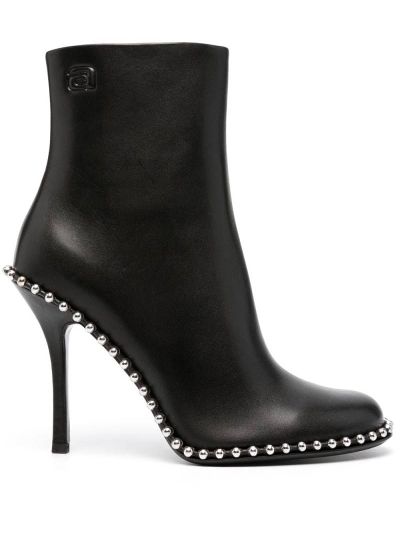 Alexander Wang 110mm stud-embellished leather ankle boots - Black von Alexander Wang