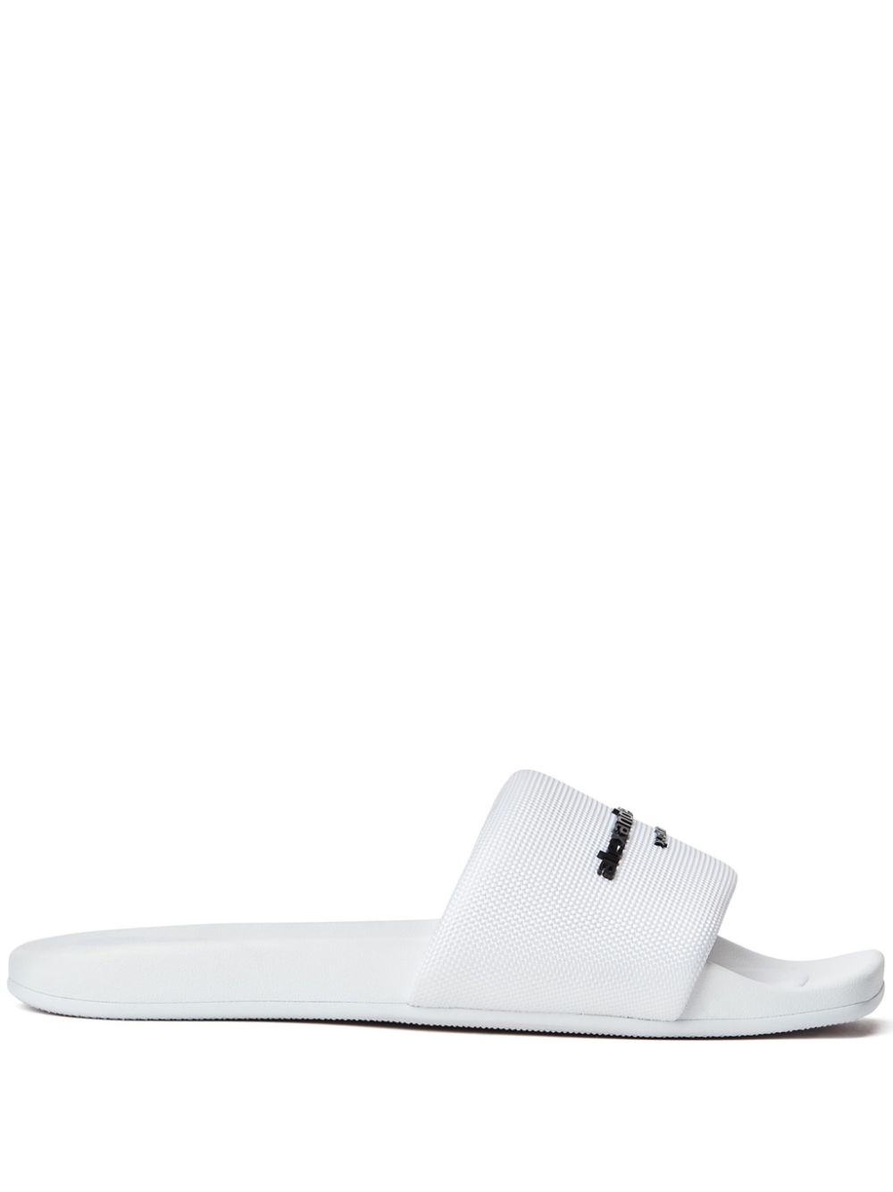 Alexander Wang Aw Pool logo-embossed slides - White von Alexander Wang