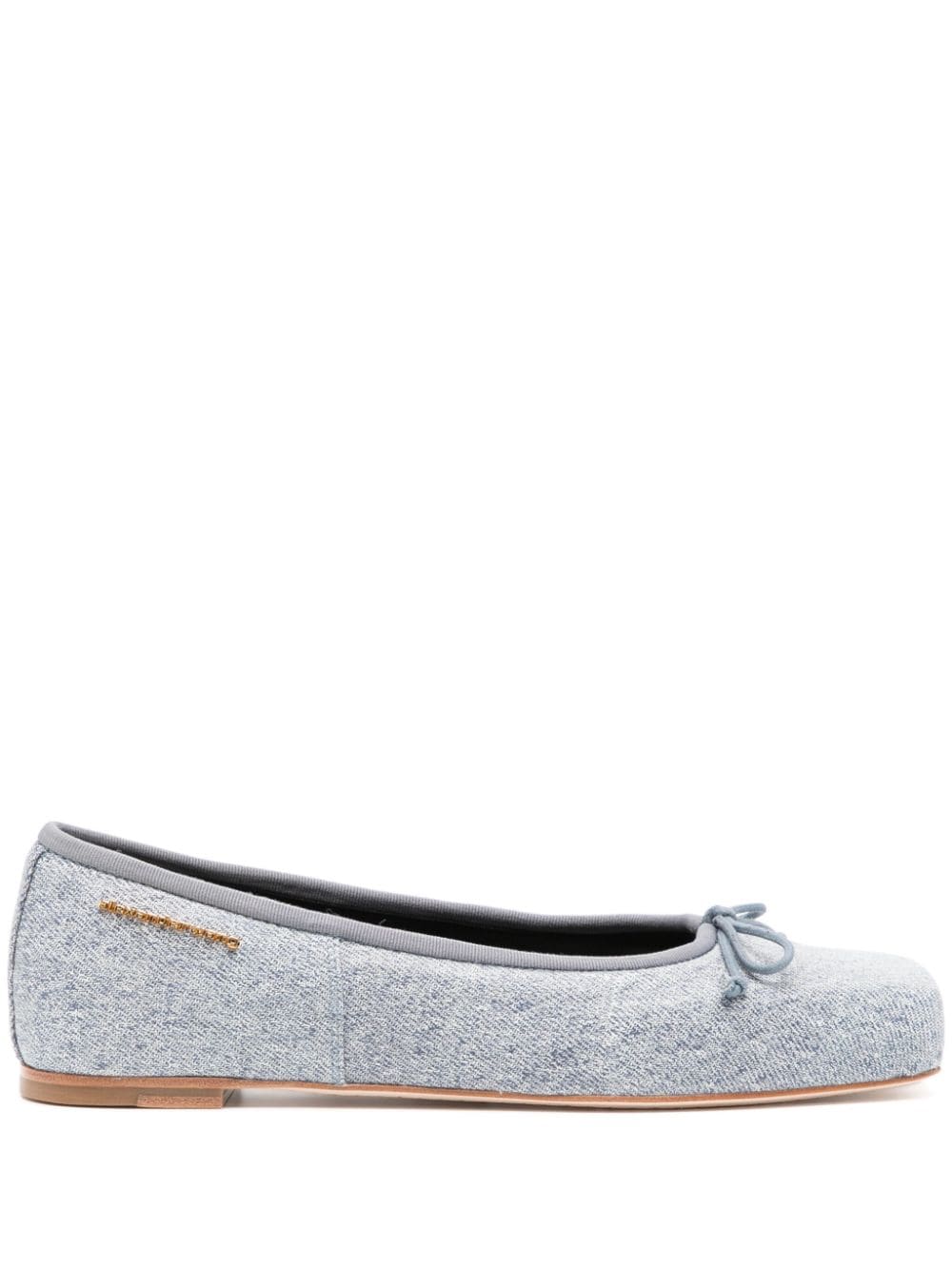 Alexander Wang Billie leather ballerina shoes - Blue von Alexander Wang