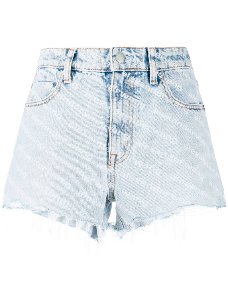 Alexander Wang Bite high-waisted denim shorts - Blue von Alexander Wang