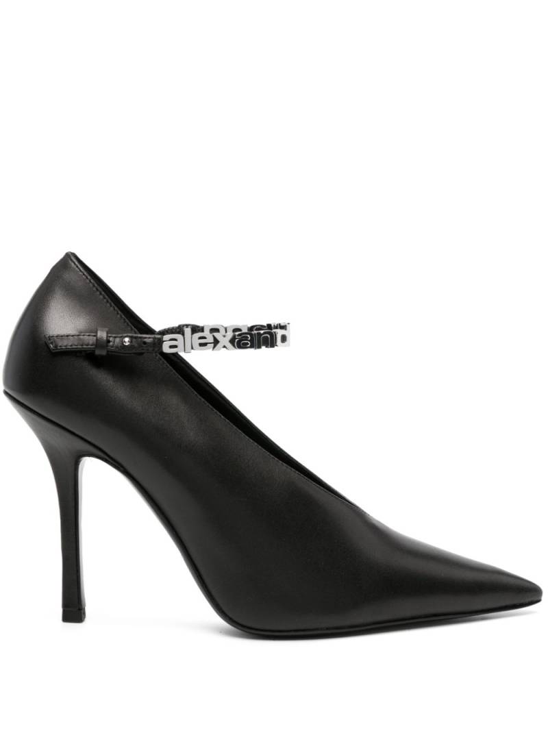 Alexander Wang Delphine 105mm logo-lettering pumps - Black von Alexander Wang