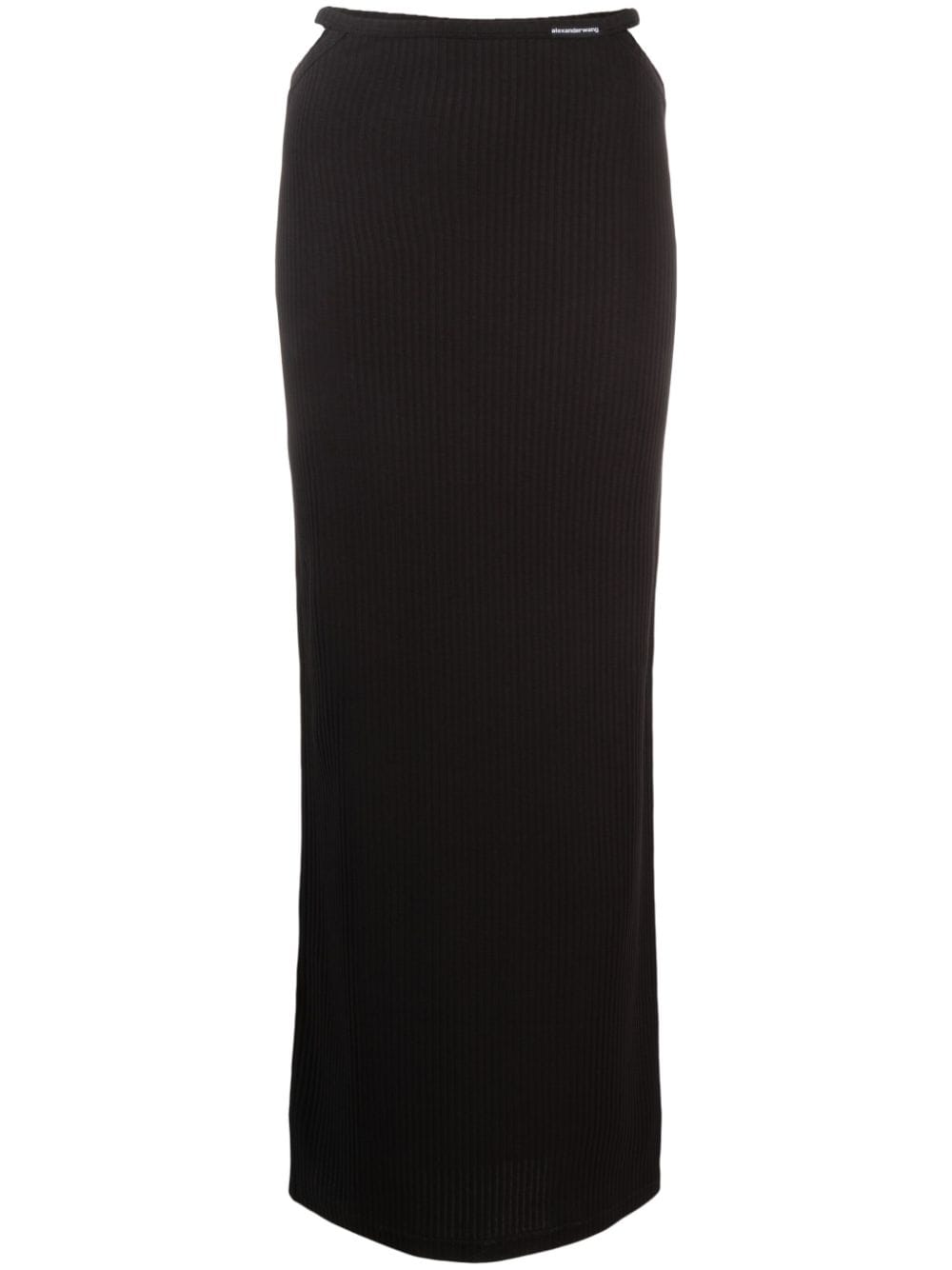 Alexander Wang cut-out ribbed maxi skirt - Black von Alexander Wang