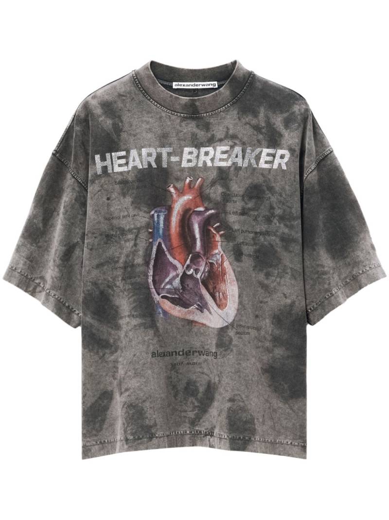 Alexander Wang Heartbreaker graphic-print cotton T-shirt - Grey von Alexander Wang