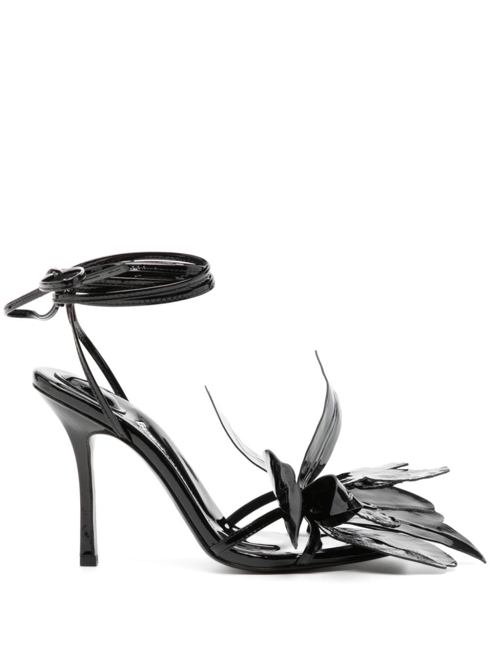 Alexander Wang Leonie 105mm floral-appliqué sandals - Black von Alexander Wang
