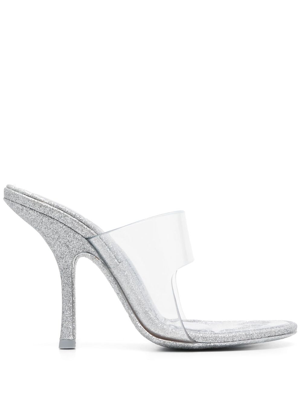 Alexander Wang Nudie 110mm glitered mules - Silver von Alexander Wang