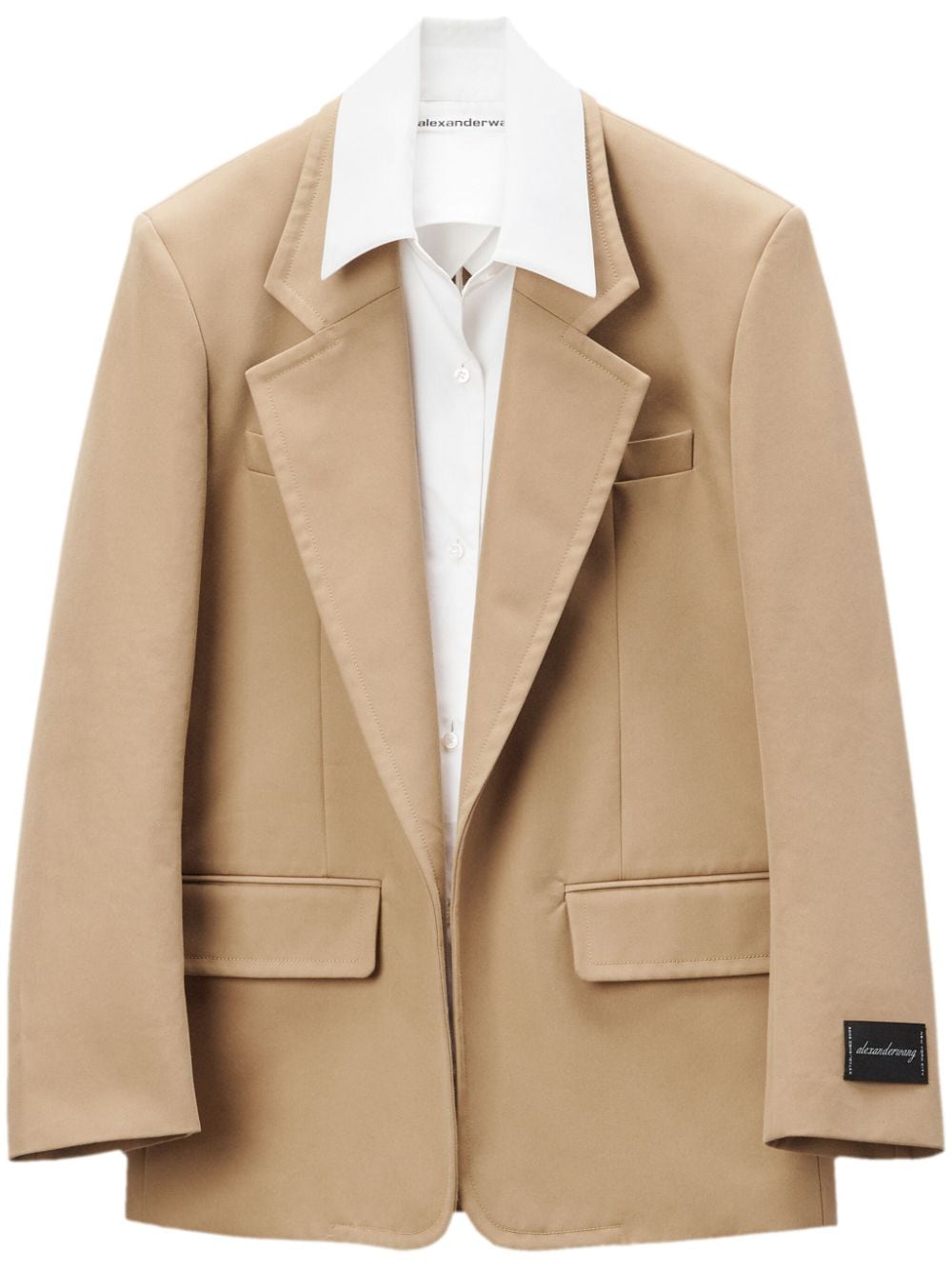 Alexander Wang Pre-styled layered single-breasted blazer - Neutrals von Alexander Wang