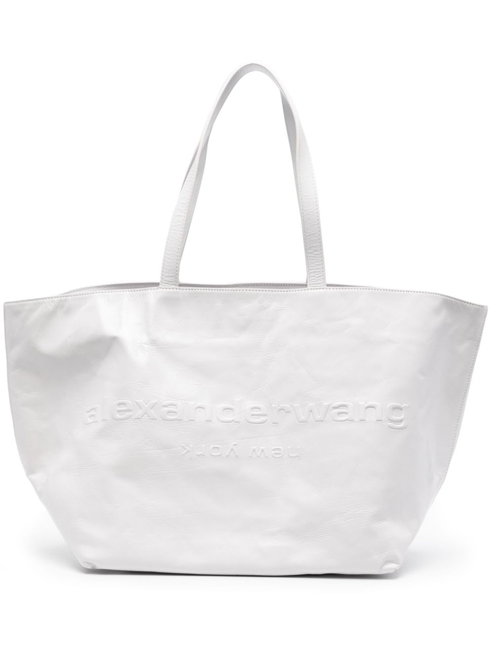 Alexander Wang Punch leather tote bag - White von Alexander Wang