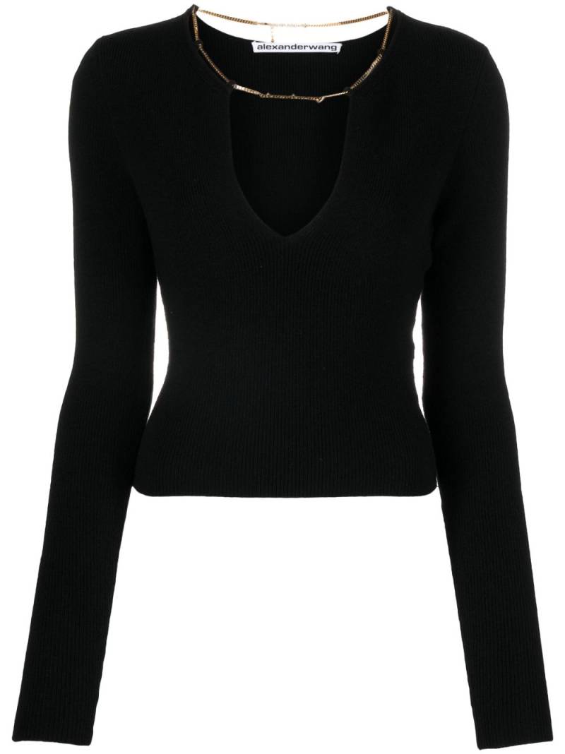 Alexander Wang chain-embellished jumper - Black von Alexander Wang