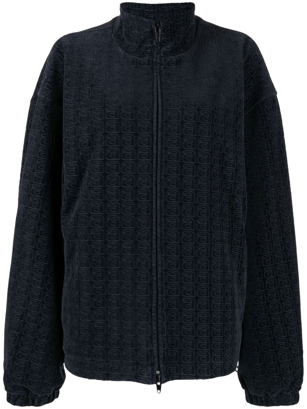 Alexander Wang all-over logo zipped jacket - Blue von Alexander Wang