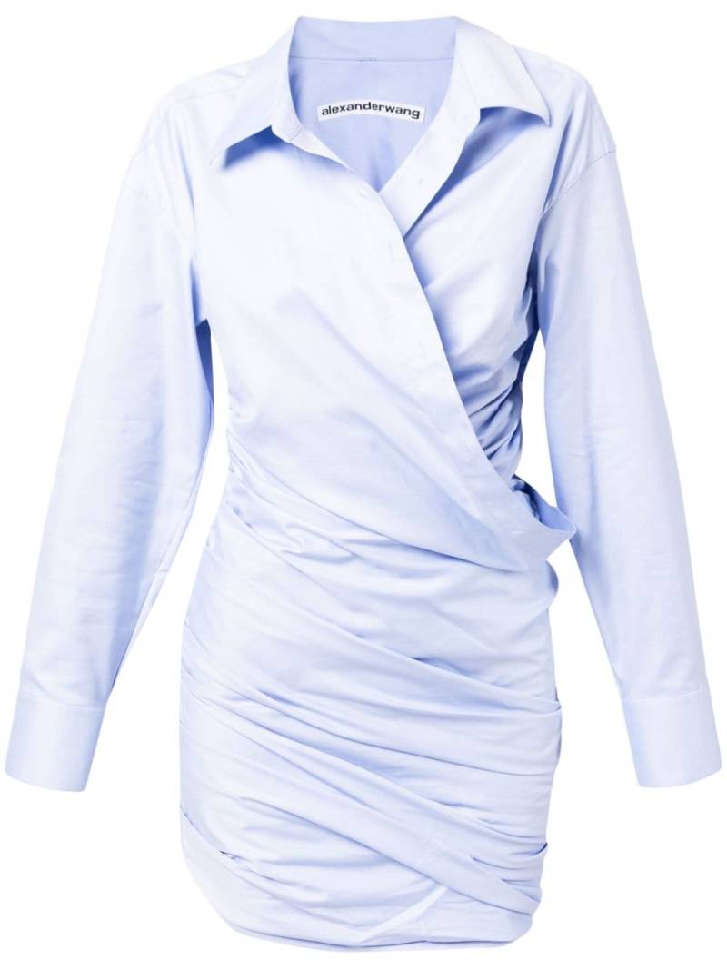 Alexander Wang asymmetric cotton shirtdress - Blue von Alexander Wang