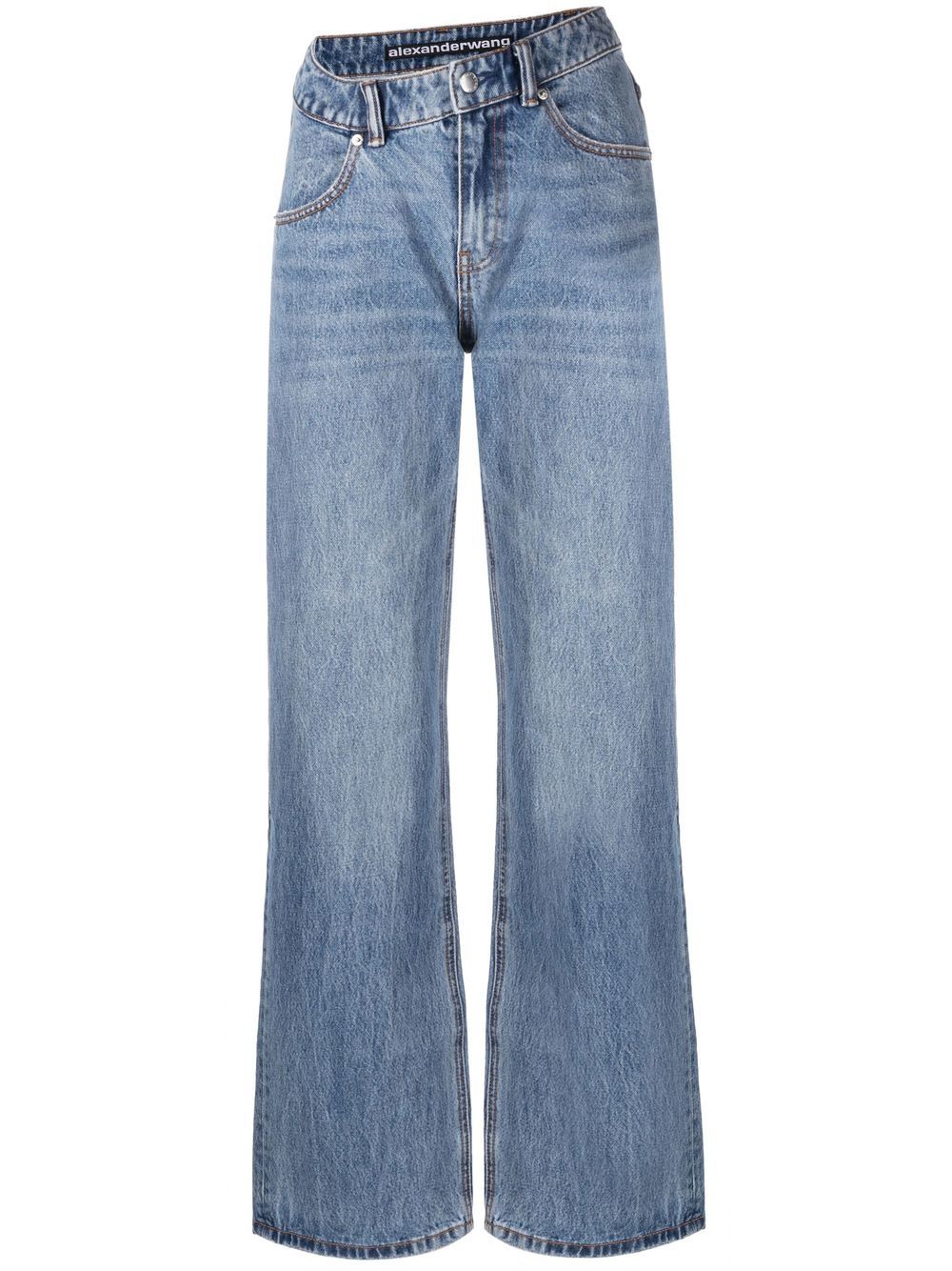 Alexander Wang asymmetric-waist denim jeans - Blue von Alexander Wang