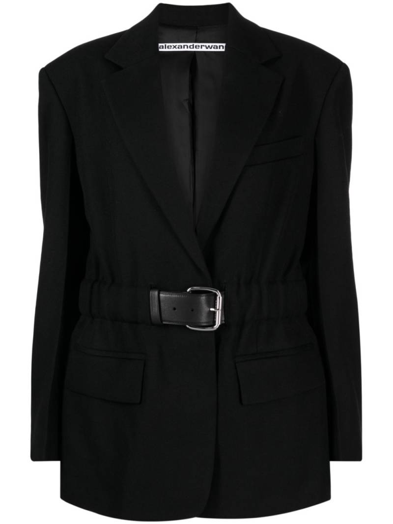 Alexander Wang belted wool-canvas blazer - Black von Alexander Wang