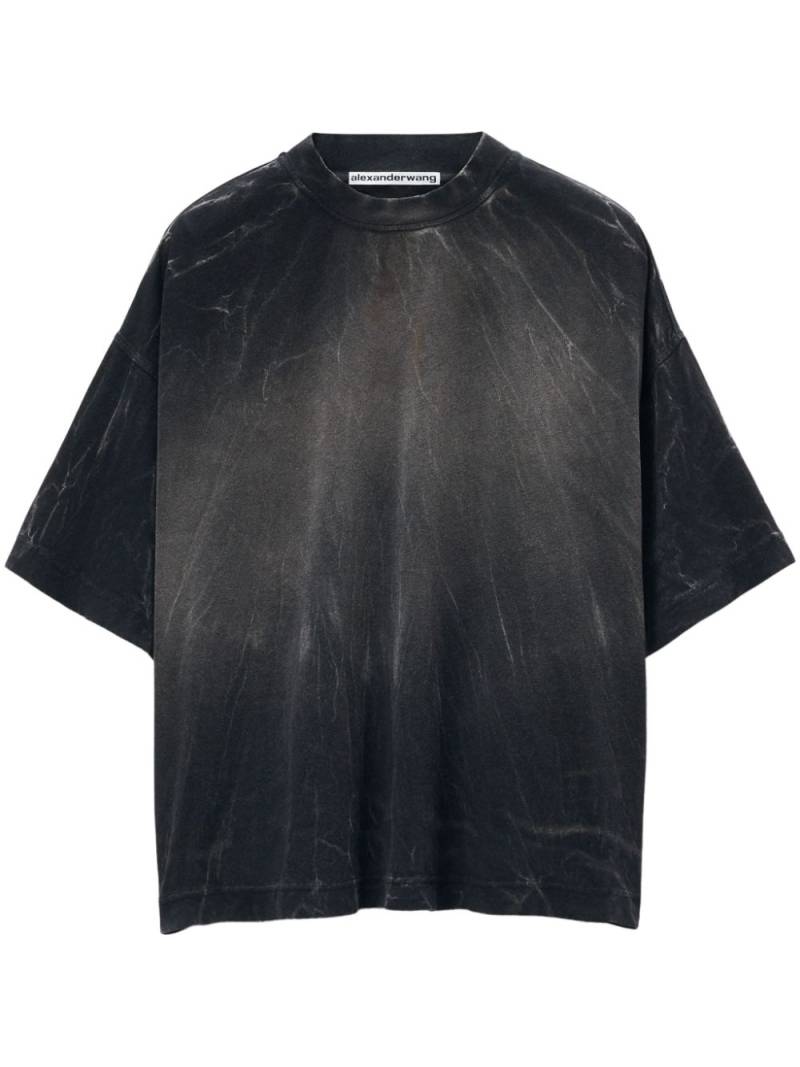 Alexander Wang bleached-effect cotton T-shirt - Black von Alexander Wang