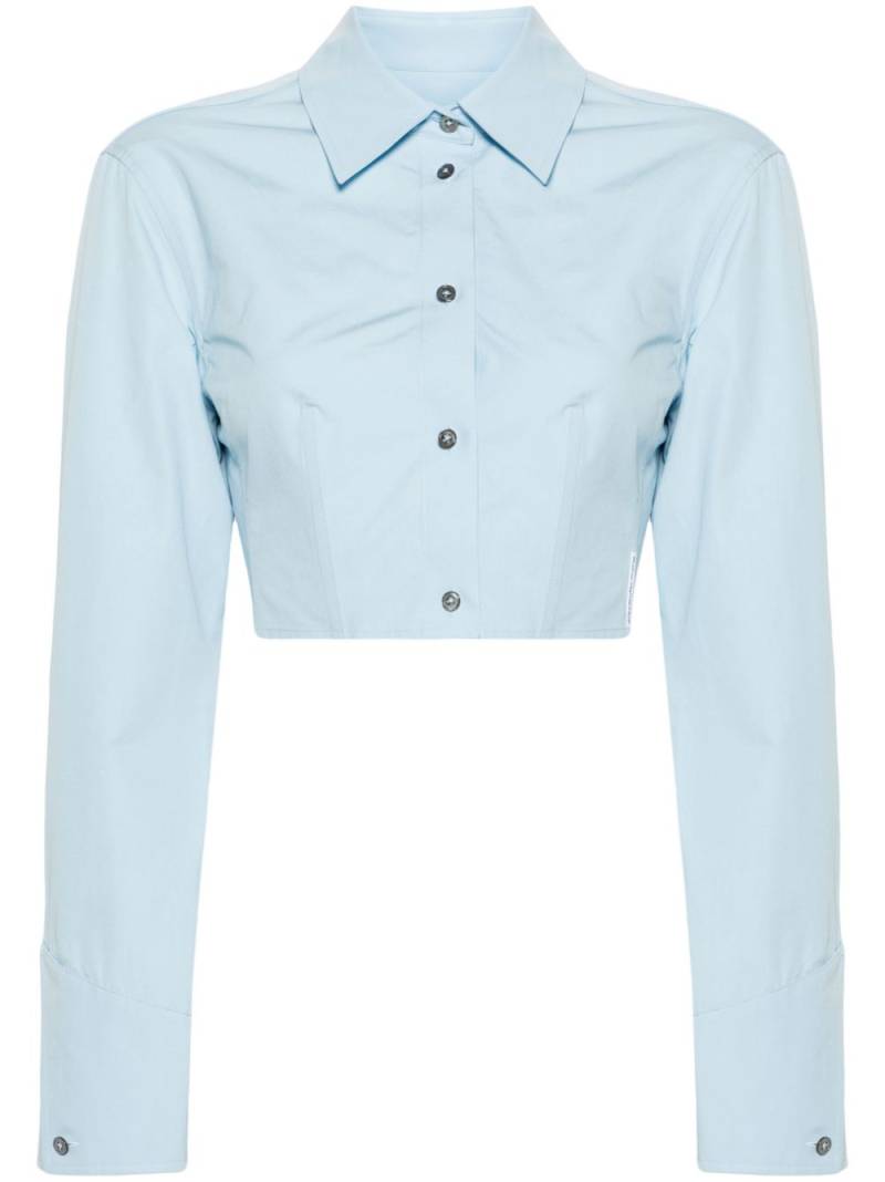 Alexander Wang boned-waist cotton shirt - Blue von Alexander Wang