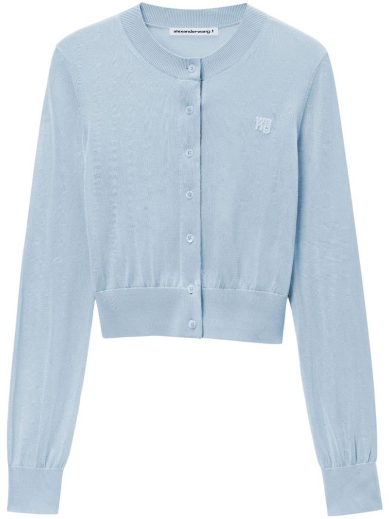 Alexander Wang cropped crew neck cardigan - Blue von Alexander Wang