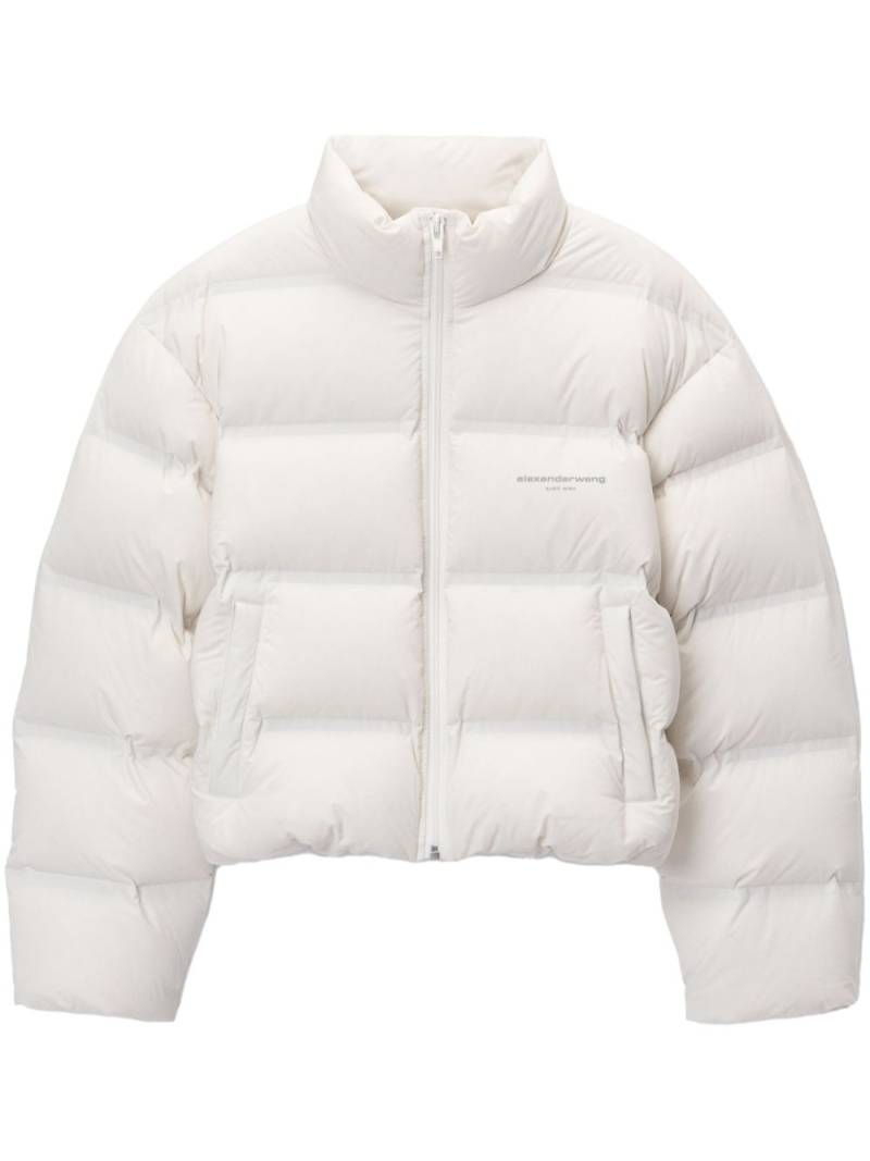 Alexander Wang cropped puffer jacket - White von Alexander Wang