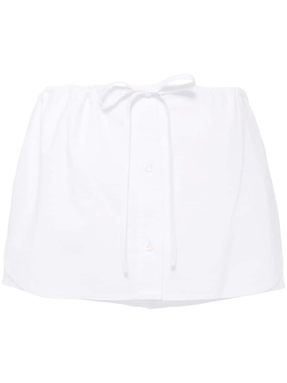 Alexander Wang crystal-embellished cotton skort - White von Alexander Wang