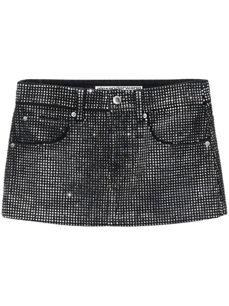 Alexander Wang crystal-embellished mini skirt - Black von Alexander Wang