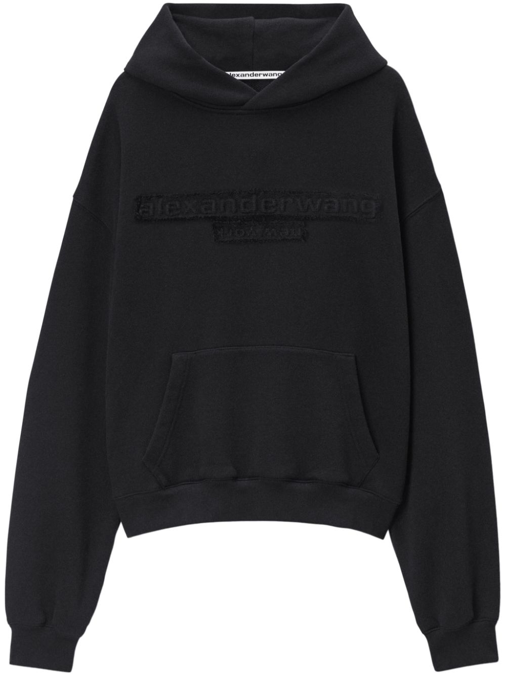 Alexander Wang distressed-logo hoodie - Black von Alexander Wang