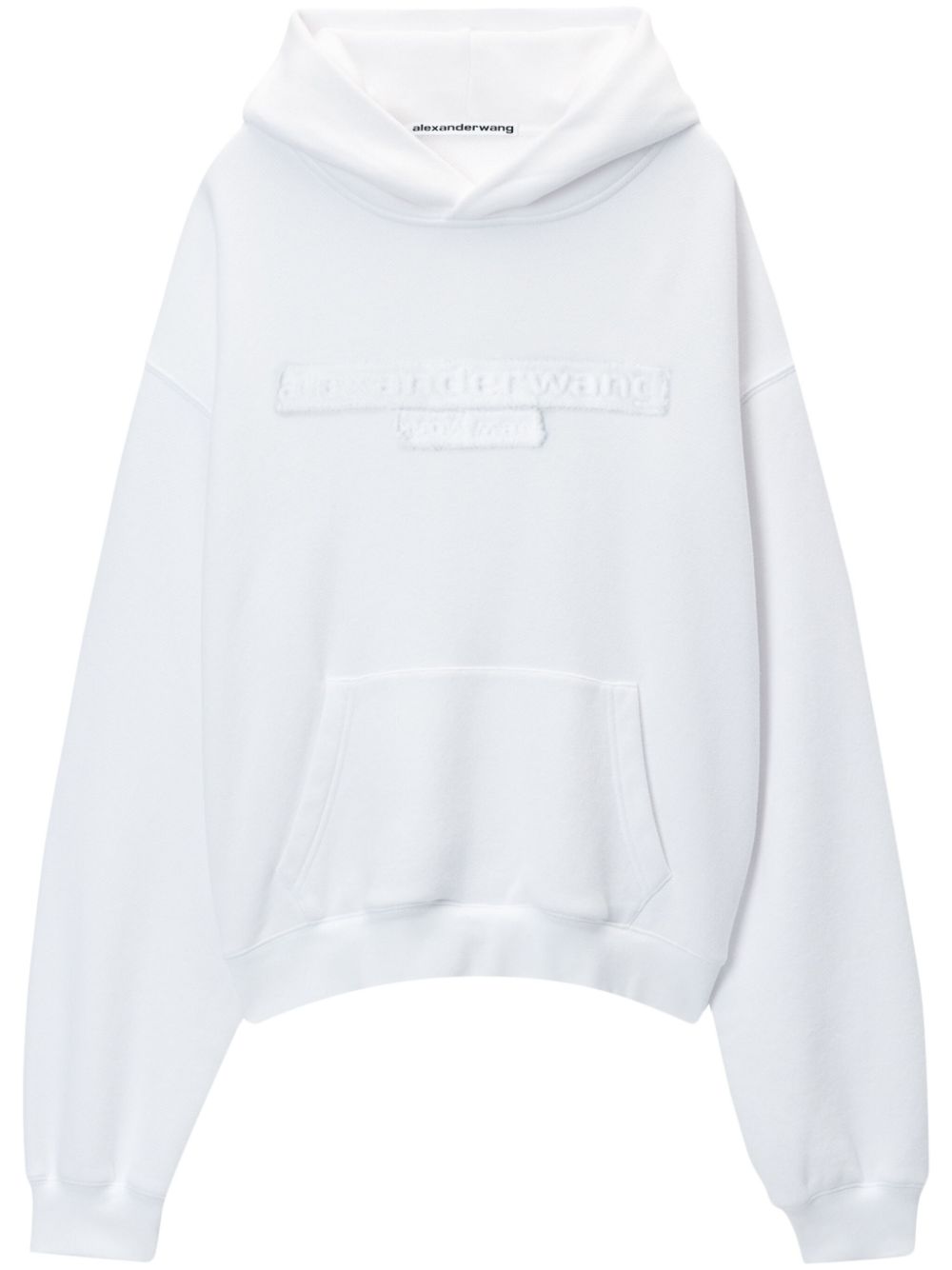 Alexander Wang distressed-logo hoodie - White von Alexander Wang