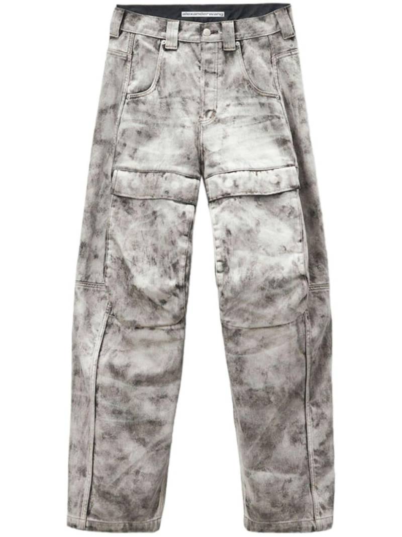 Alexander Wang distressed wide-leg trousers - Grey von Alexander Wang