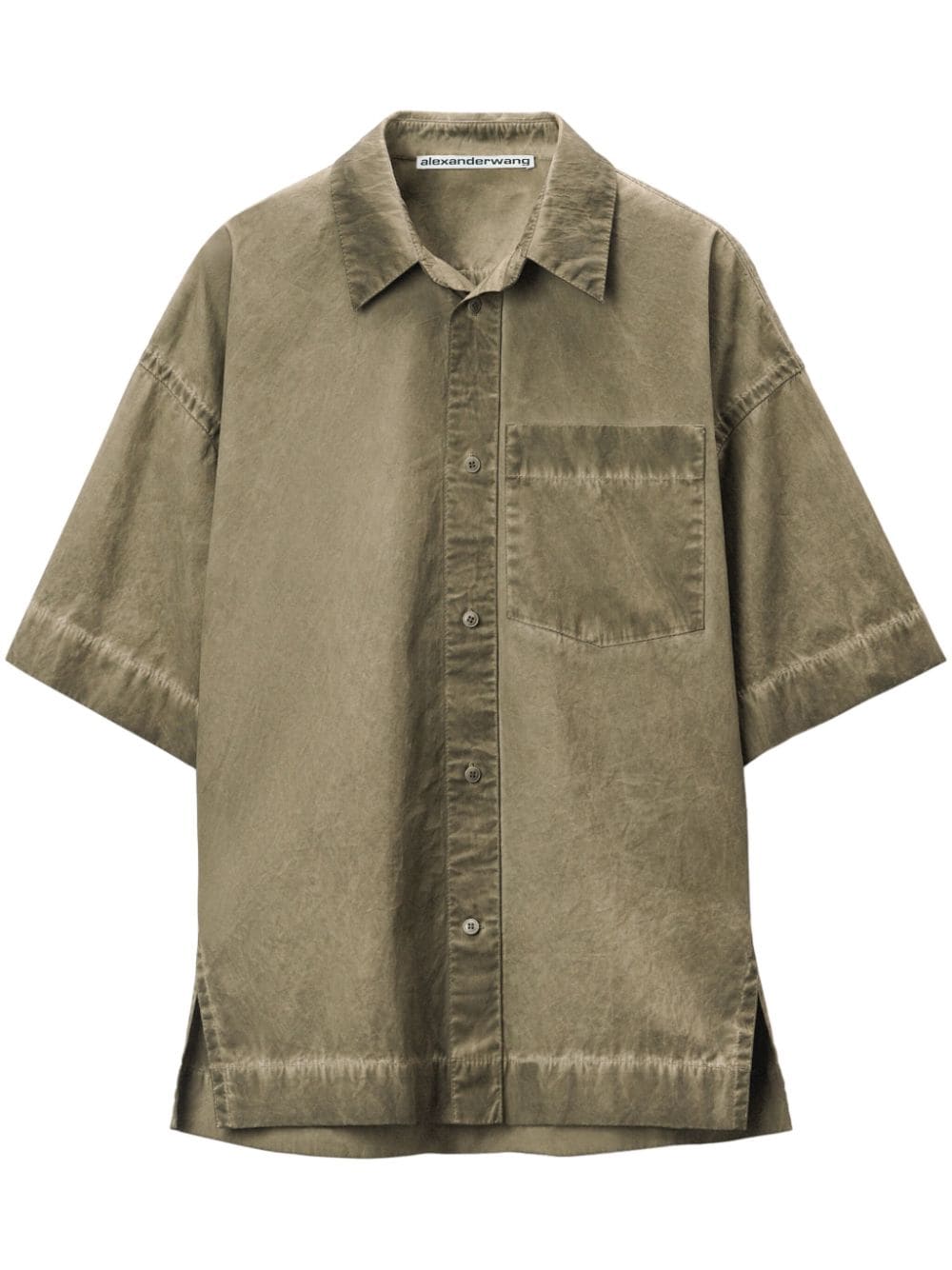 Alexander Wang faded-effect drop-shoulder shirt - Green von Alexander Wang