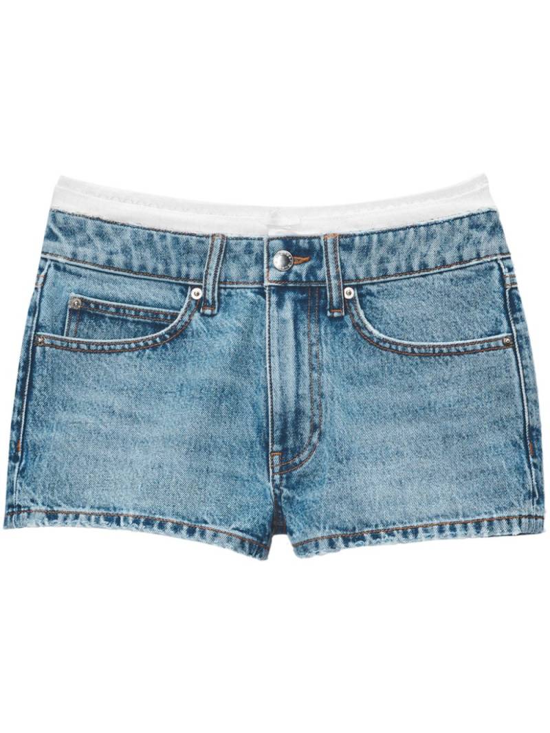 Alexander Wang high-rise denim shorts - Blue von Alexander Wang