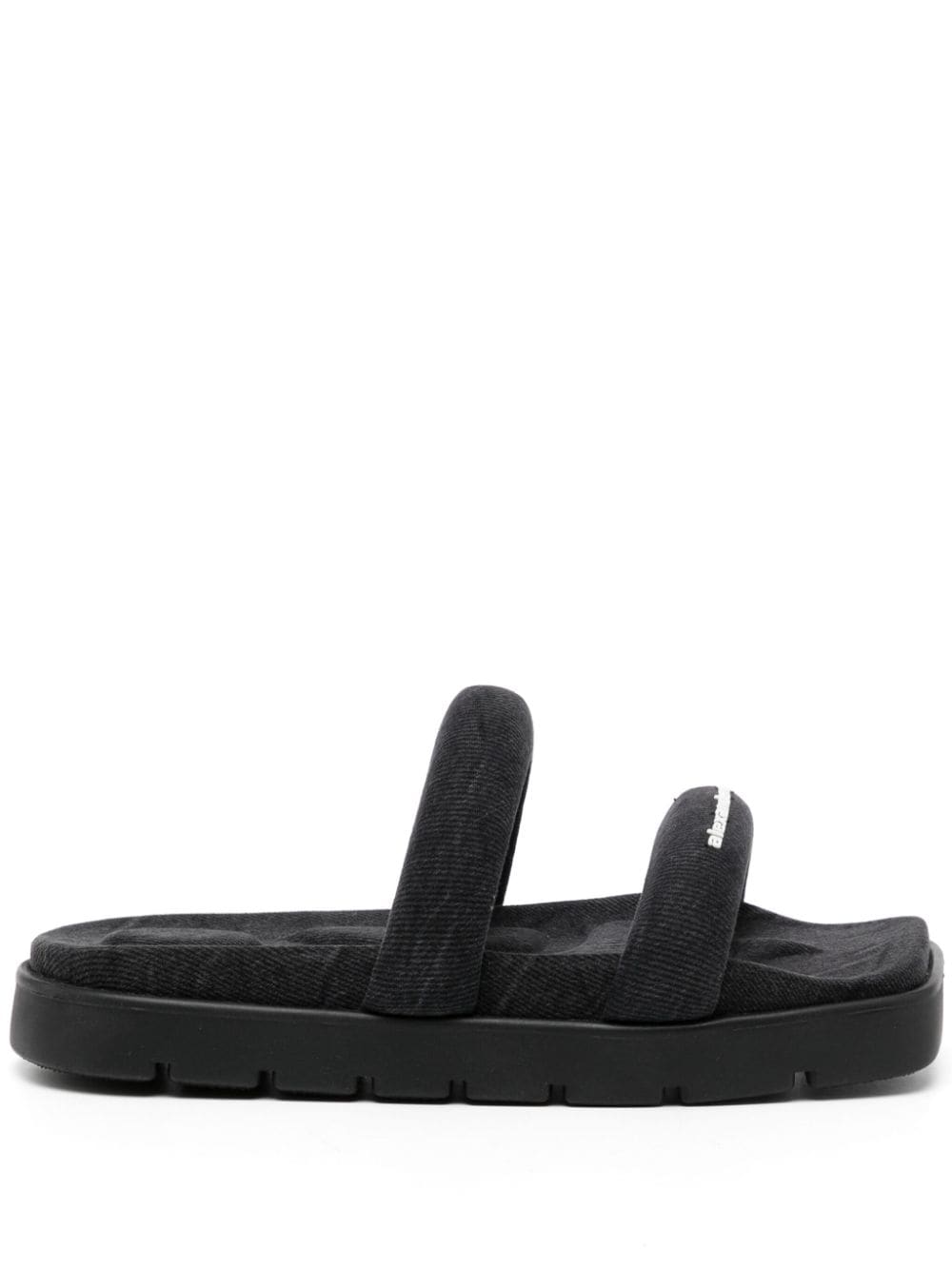 Alexander Wang jay denim flatform sandal - Black von Alexander Wang