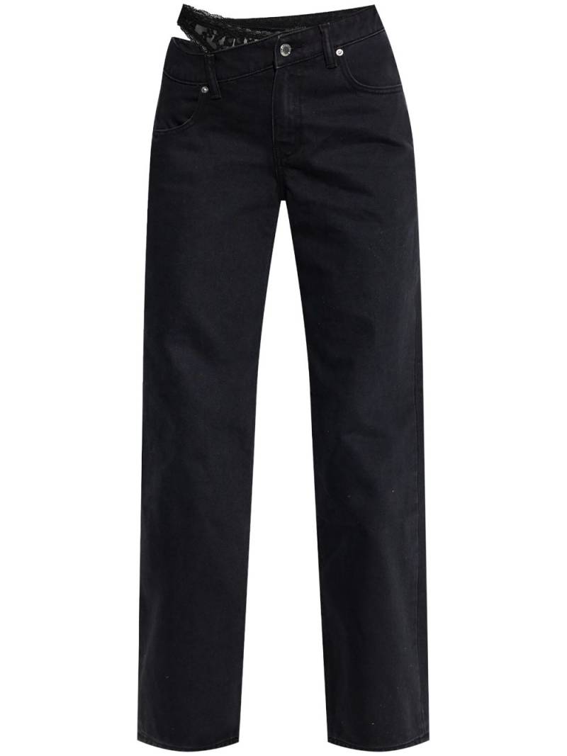 Alexander Wang lace-detailing straight jeans - Black von Alexander Wang