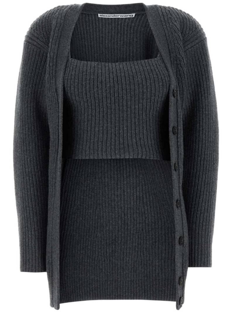 Alexander Wang layered cardigan - Grey von Alexander Wang