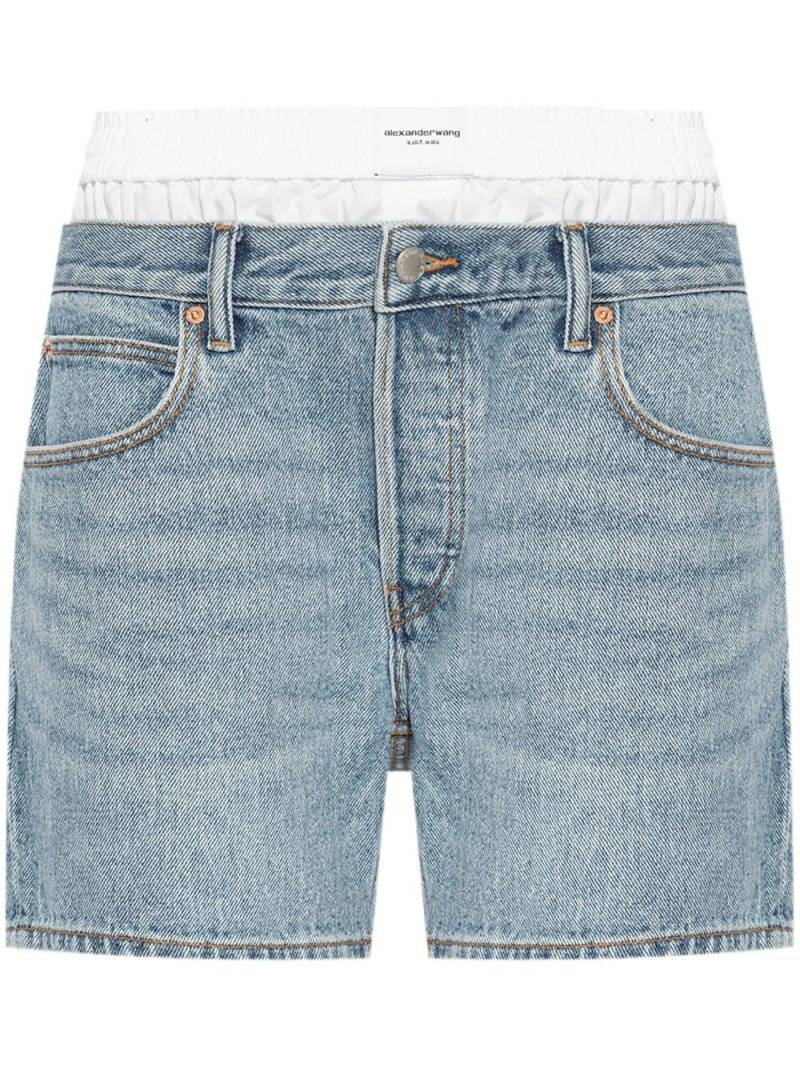 Alexander Wang layered denim shorts - Blue von Alexander Wang