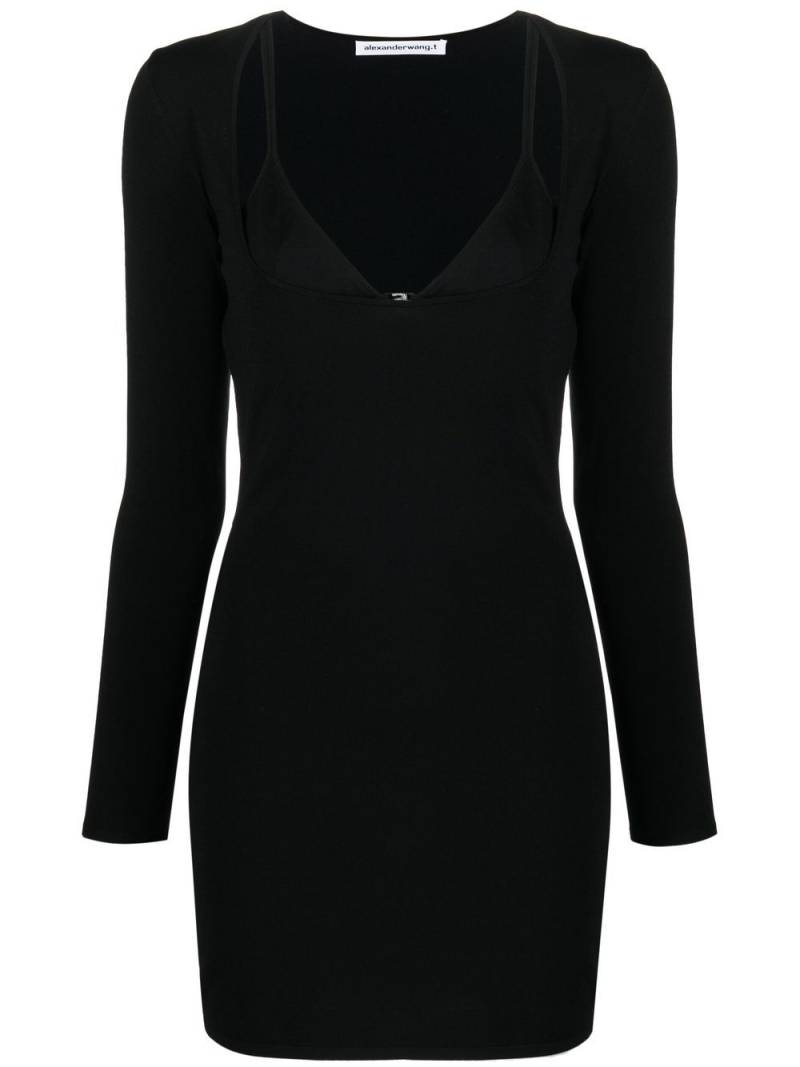 Alexander Wang layered-neckline detail dress - Black von Alexander Wang