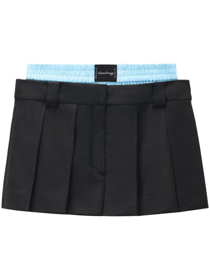 Alexander Wang layered pleated skort - Black von Alexander Wang