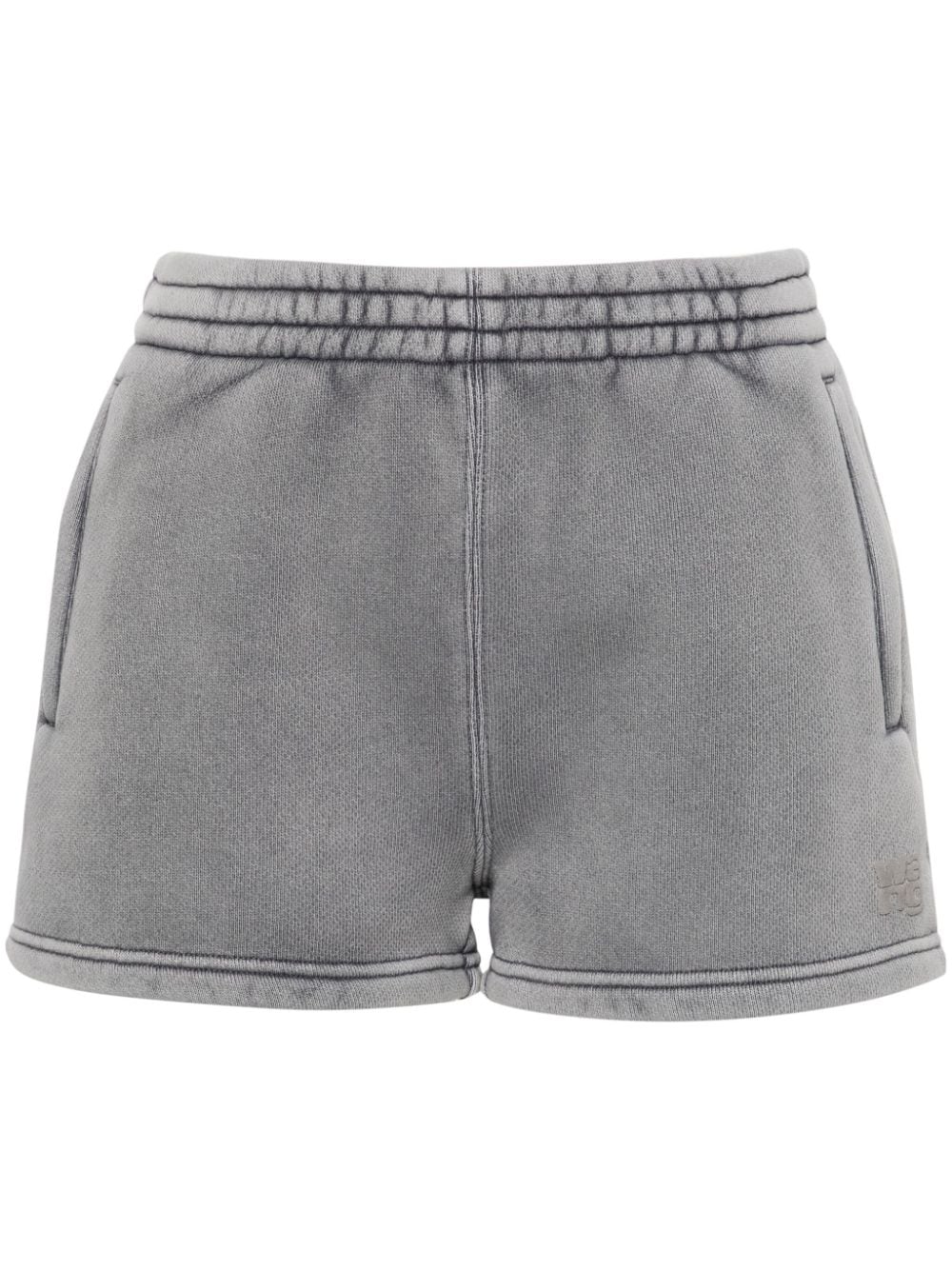 Alexander Wang logo-appliqué track shorts - Grey von Alexander Wang