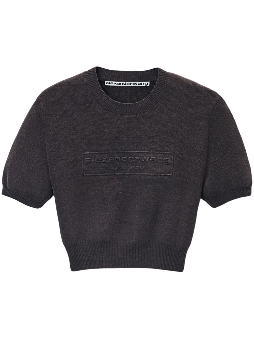 Alexander Wang logo-embossed T-shirt - Grey von Alexander Wang