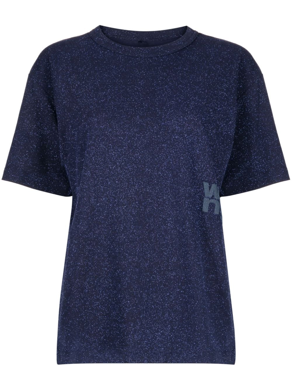 Alexander Wang glitter-effect jersey T-shirt - Blue von Alexander Wang