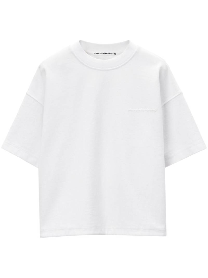 Alexander Wang logo-embossed cotton T-shirt - White von Alexander Wang