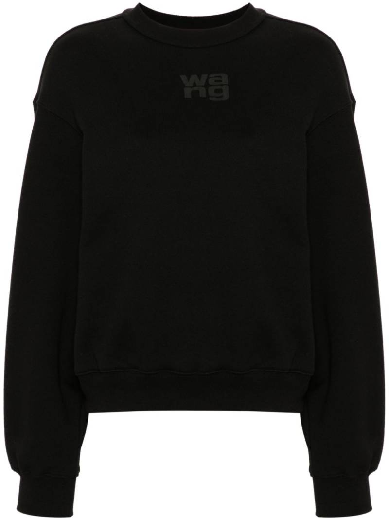 Alexander Wang logo-embossed cotton sweatshirt - Black von Alexander Wang