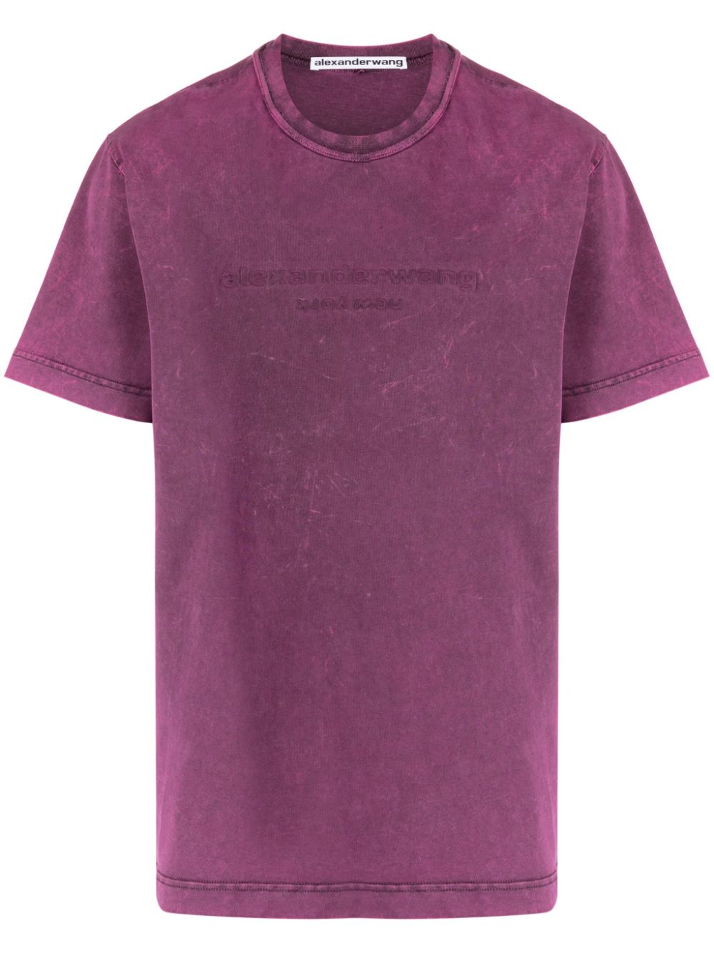 Alexander Wang logo-embossed crew neck T-shirt - Purple von Alexander Wang