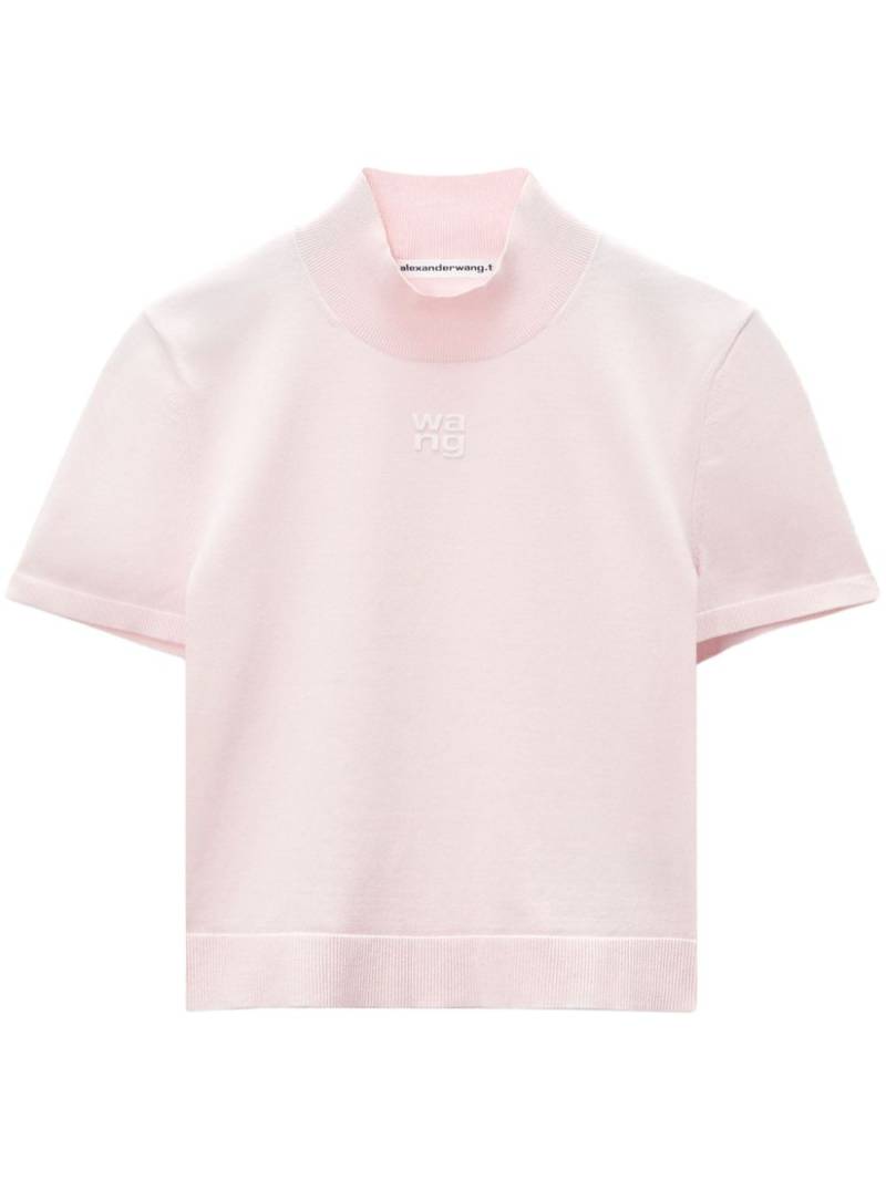 Alexander Wang logo-embossed knitted top - Pink von Alexander Wang