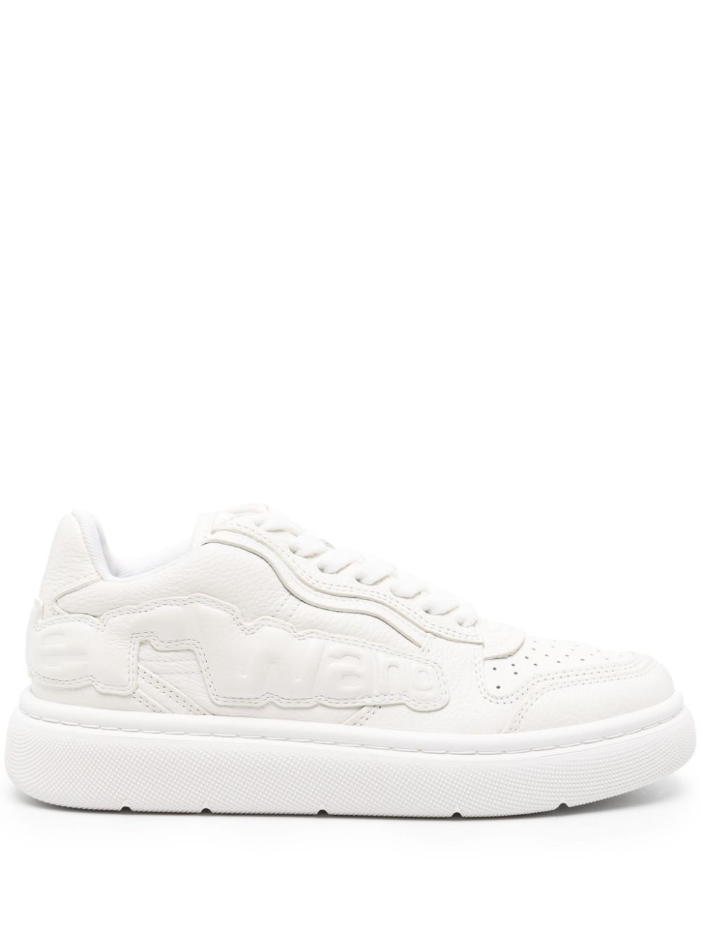 Alexander Wang logo-embossed leather sneakers - White von Alexander Wang