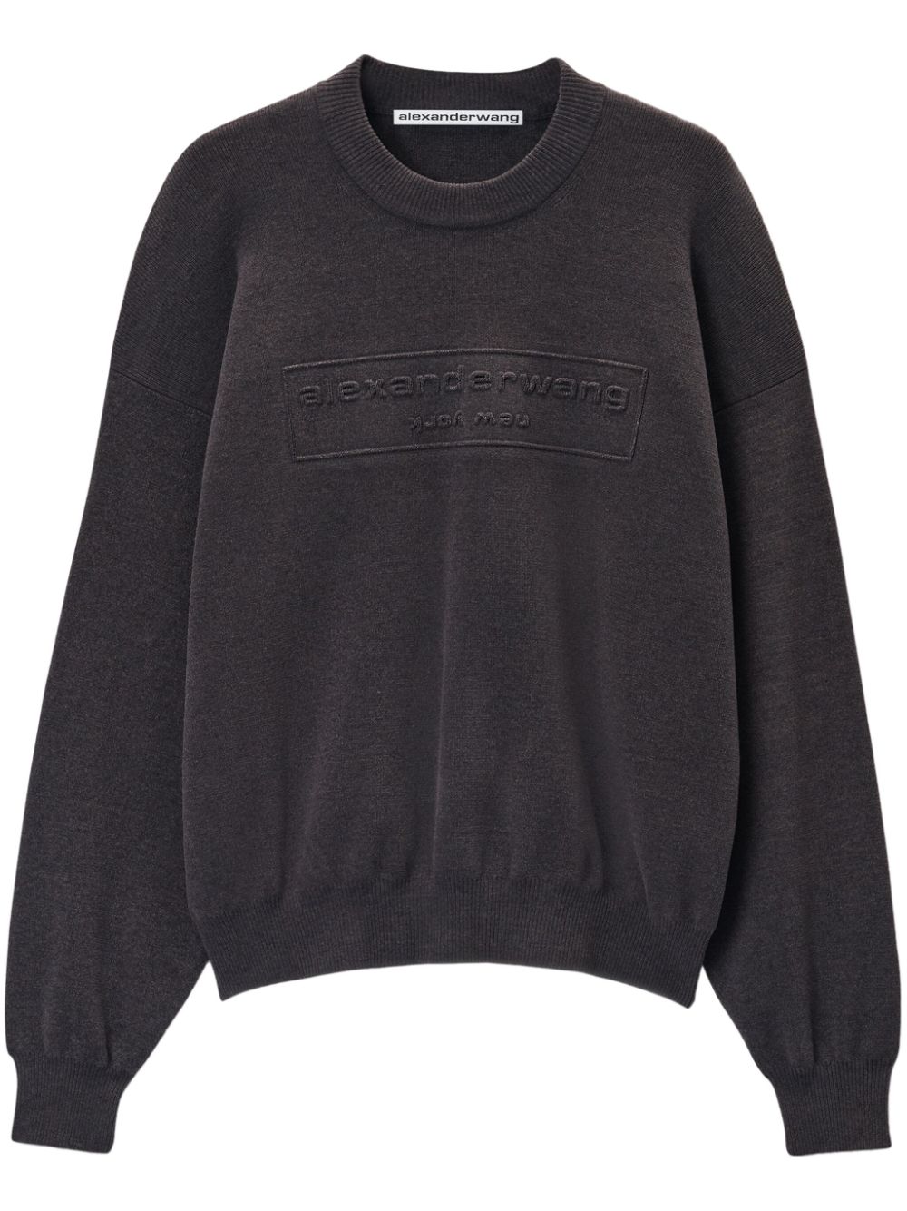 Alexander Wang logo-embossed sweater - Grey von Alexander Wang