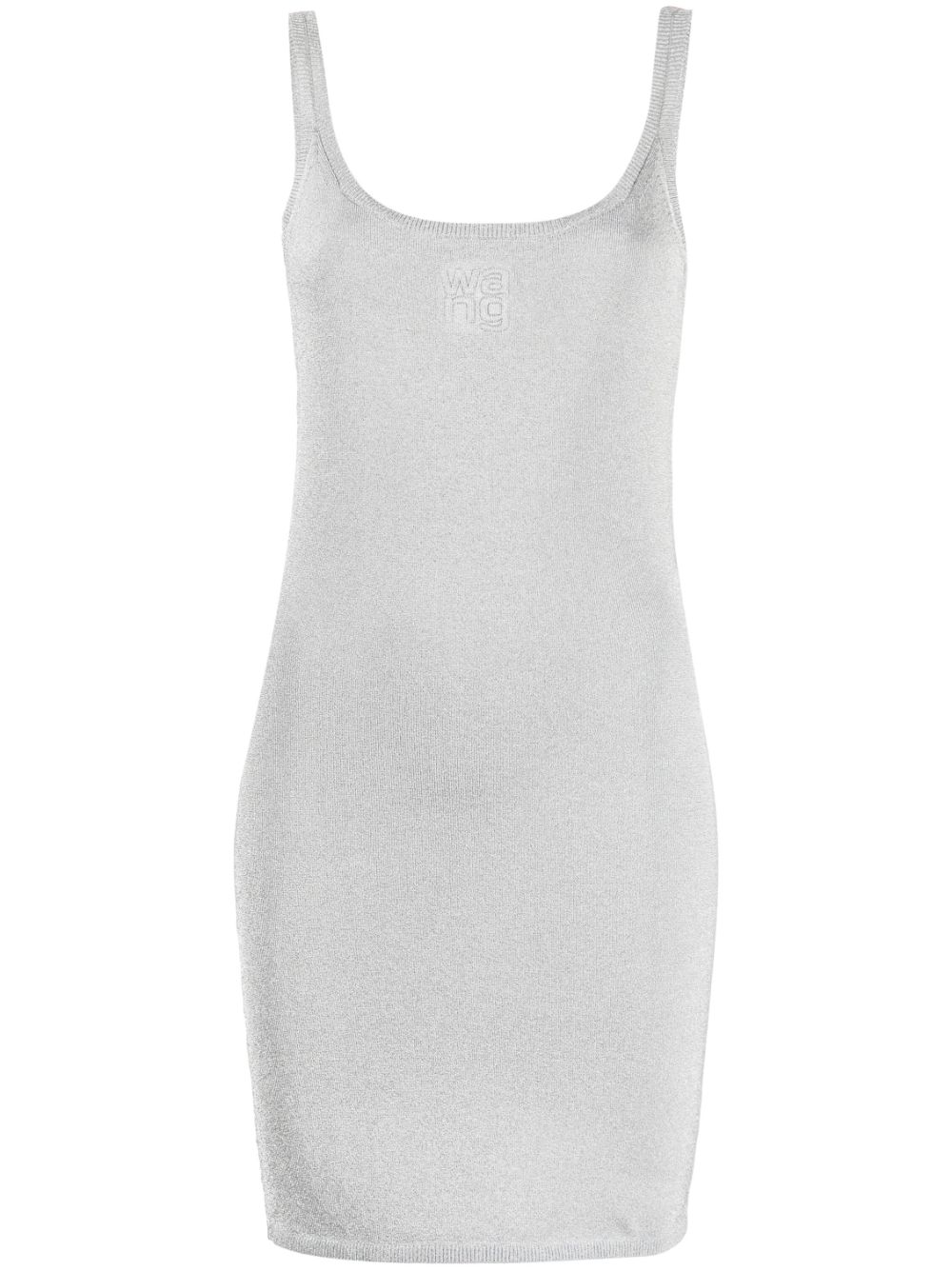 Alexander Wang logo-embossed tank dress - Silver von Alexander Wang