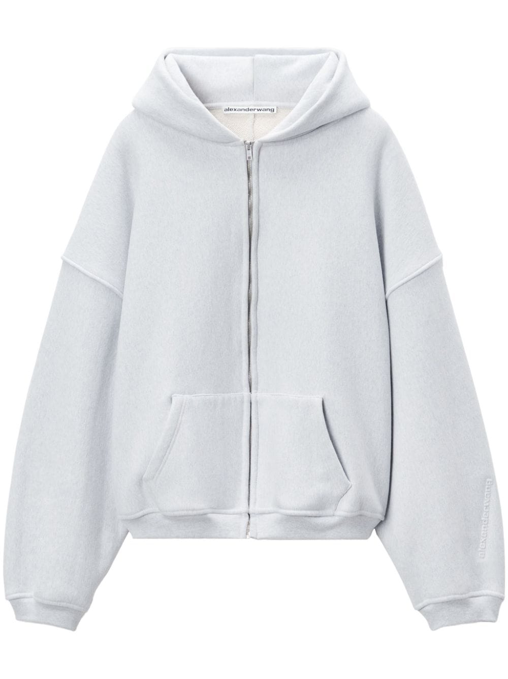 Alexander Wang logo-embossed zip-up hoodie - Grey von Alexander Wang