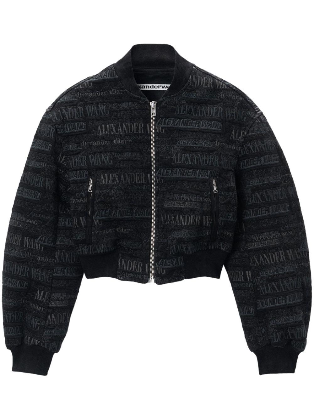 Alexander Wang logo-embroidered bomber jacket - Black von Alexander Wang