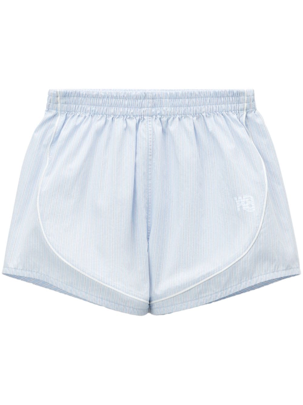 Alexander Wang logo-embroidered striped shorts - Blue von Alexander Wang