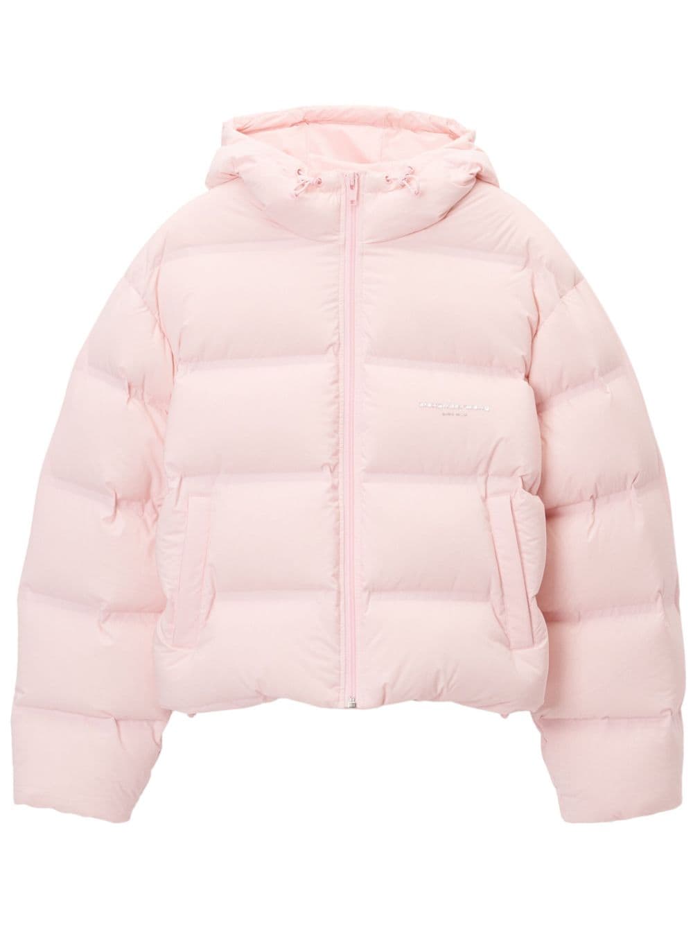 Alexander Wang logo-jacquard cropped puffer jacket - Pink von Alexander Wang